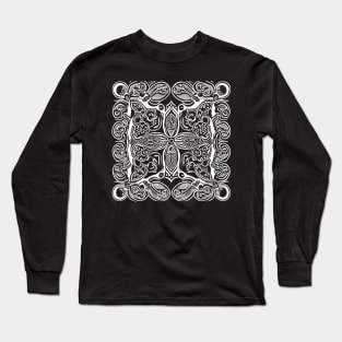 Paisley Print - Crimson Aesthetic Long Sleeve T-Shirt